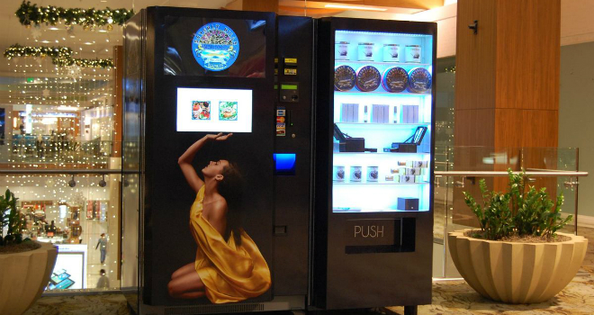 Beverly Hills: the caviar, truffle and escargot vending machine.